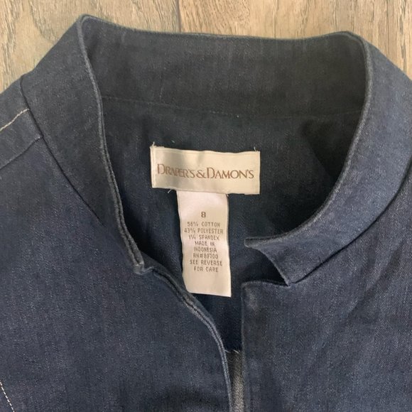 DRAPER'S & DAMON'S OPEN FRONT DENIM JACKET 8-EUC - Picture 4 of 9